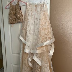 Beaded Top & Organza Two-Piece Ballgown